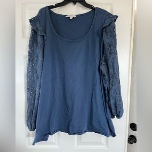 The Pioneer Woman Lace Sleeved Tee 3X